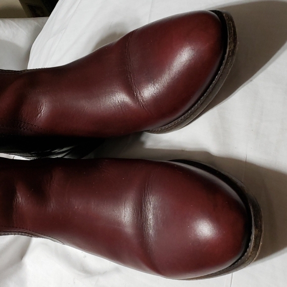 Frye mahogany leather slide on ankle boots euc - Picture 2 of 8